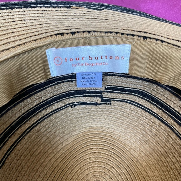 Brand New without tags, Raffia black and tan hat - Picture 3 of 4
